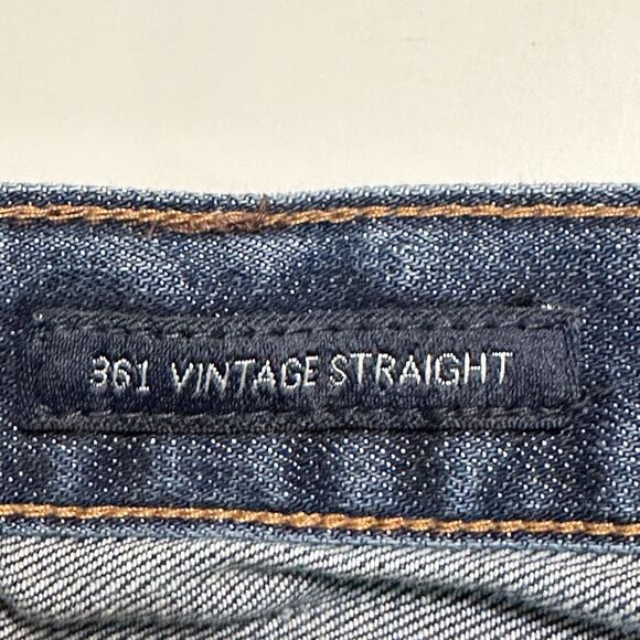 Lucky Brand Jeans Mens Size 40x34(33) 361 Vintage Straight Blue Dark Wash Denim - Picture 14 of 15